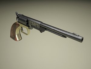 antique gun colt 3d model