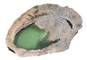 3D Ground Hole Cave model