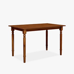 3D Wood Classic Dining Table model