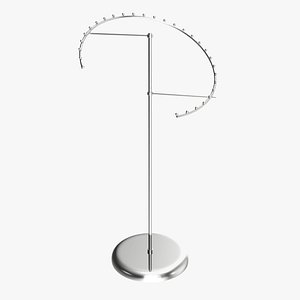 3D Store Spiral Metal Clothing Rack