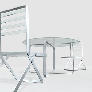 3d model outdoor table chair