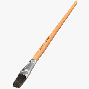3d paint brush filbert fur hair
