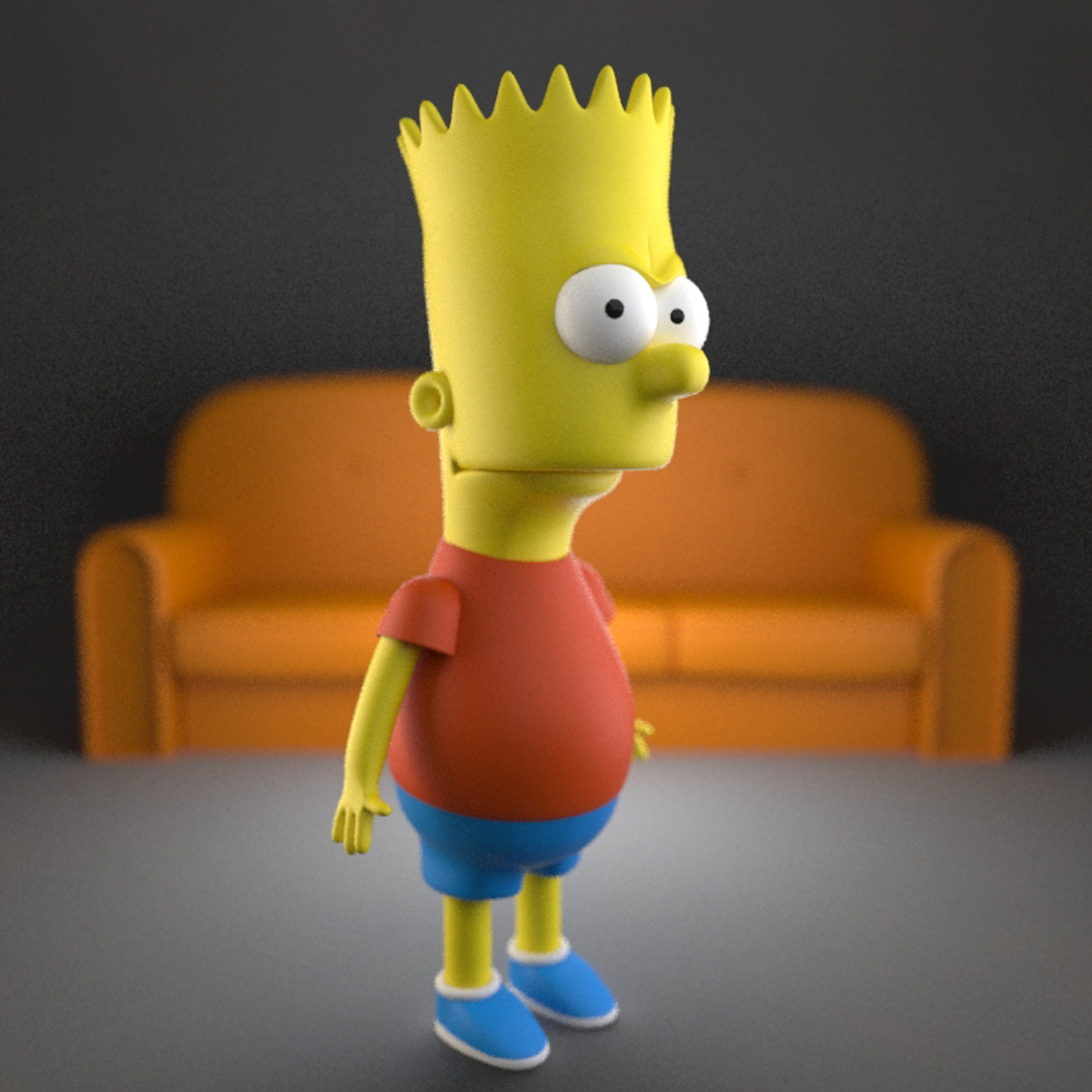 3d bart simpson