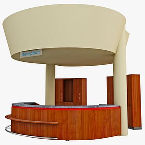 3d reception desk office model