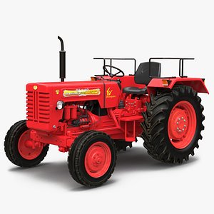 Tractor Mahindra 395 DI Rigged 3D Model
