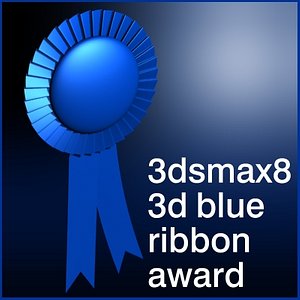 blue ribbon 3d model