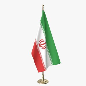 3D iranian office flag model