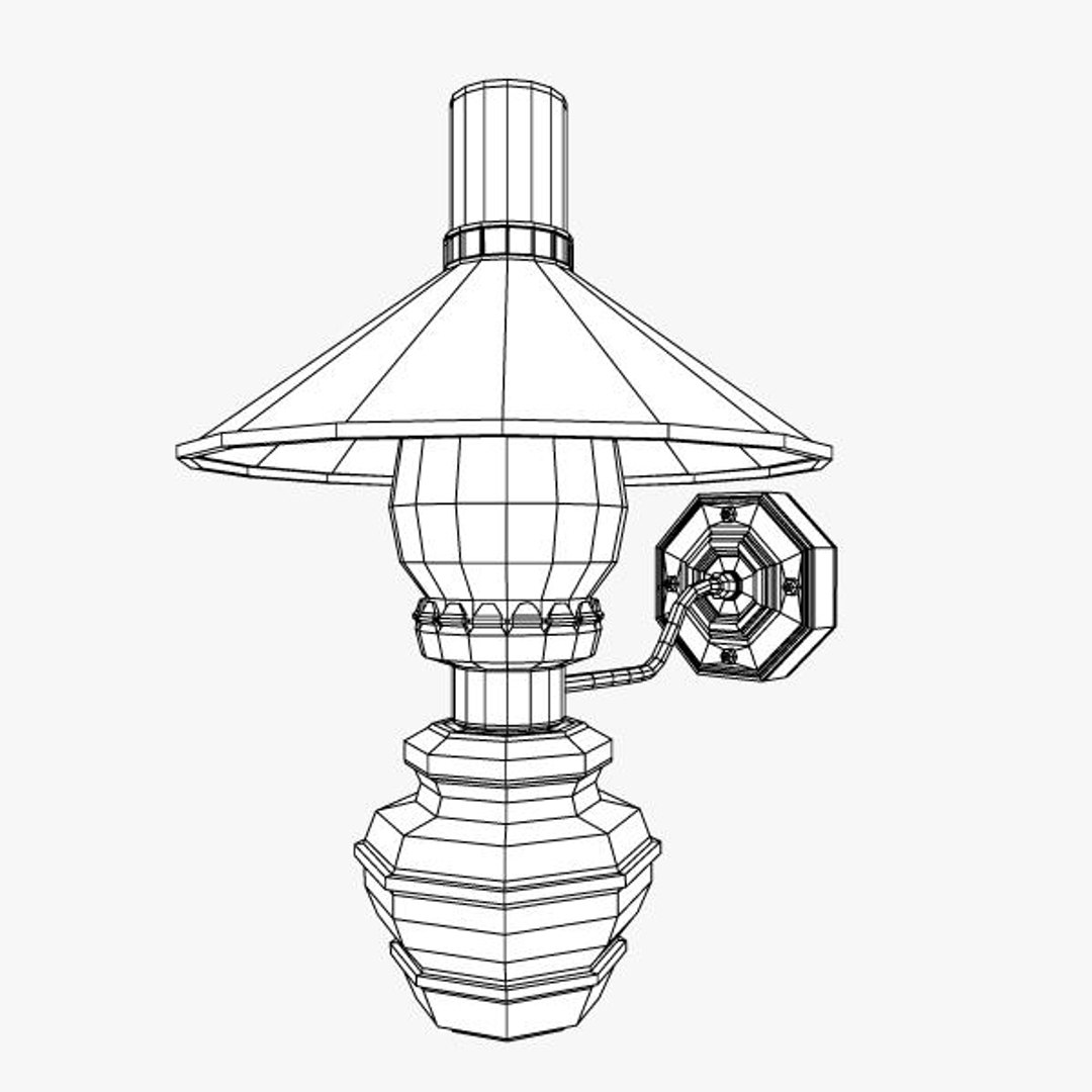 3d dutch wall lamp model