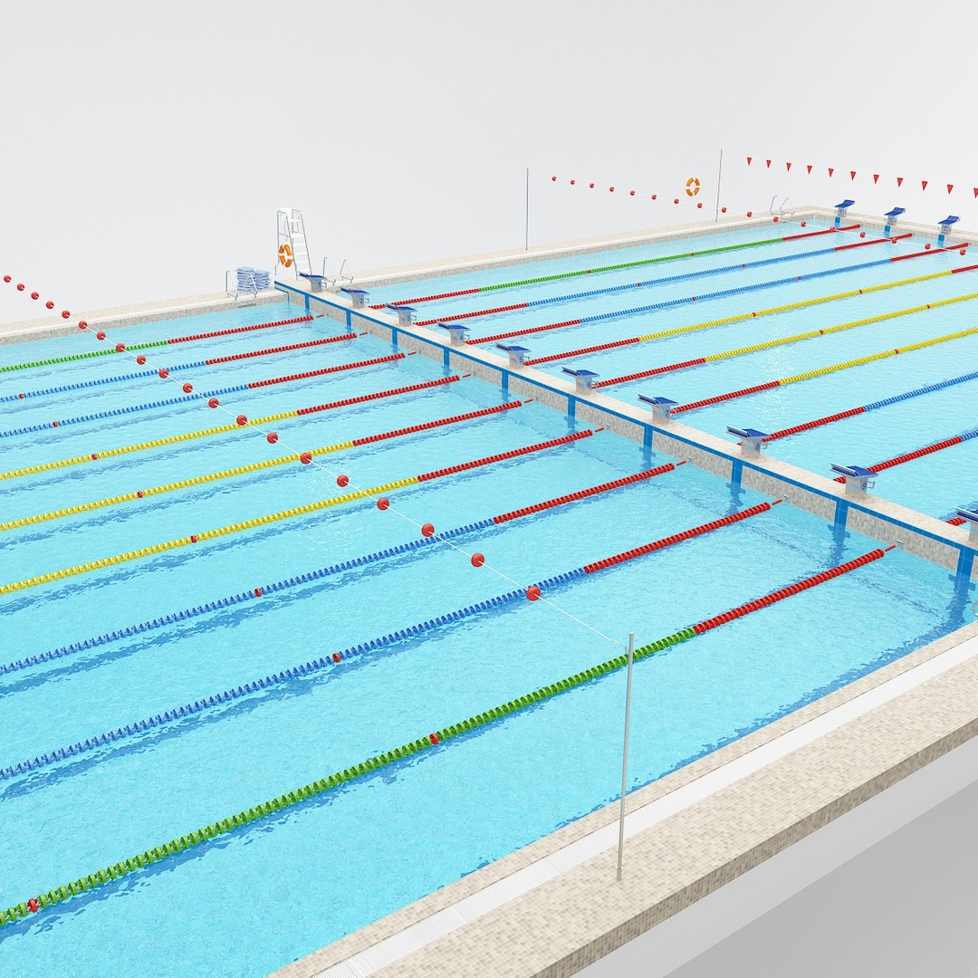 Swimming Pool Olympic 3D Model - TurboSquid 1410807