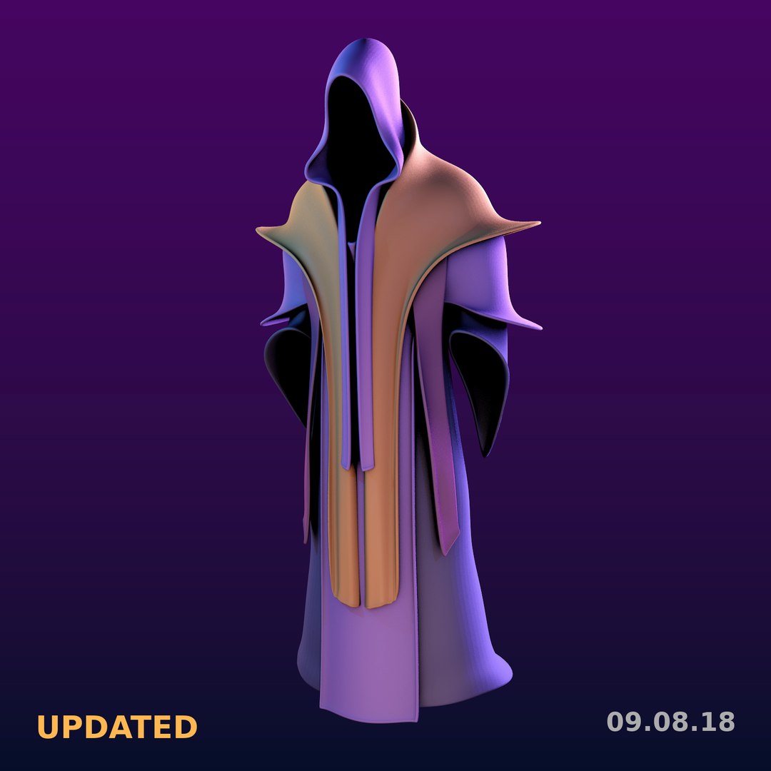 3D Robe Mage Model TurboSquid 1166043