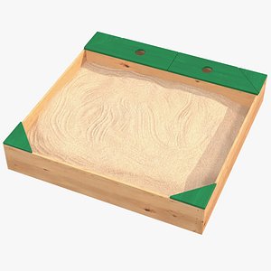 wood sandpit storage box 3D model