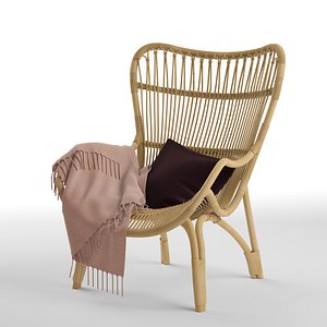 c110 highback lounge chair 3D model