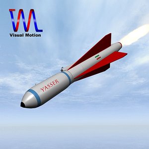 3d model iranian missile yasser