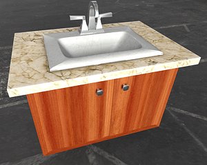 3D bathroom vanity