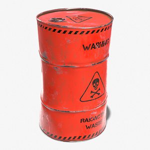 Damaged Crude Oil Barrel PBR 3D model