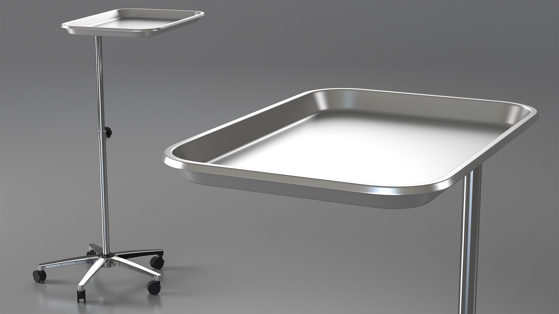 IV Stand with Tools Tray 3D model preview