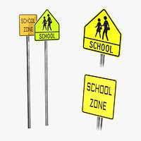 Road Signs Pack - School Zone Safety