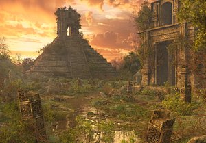 Fantasy Pyramid Ruins Environment