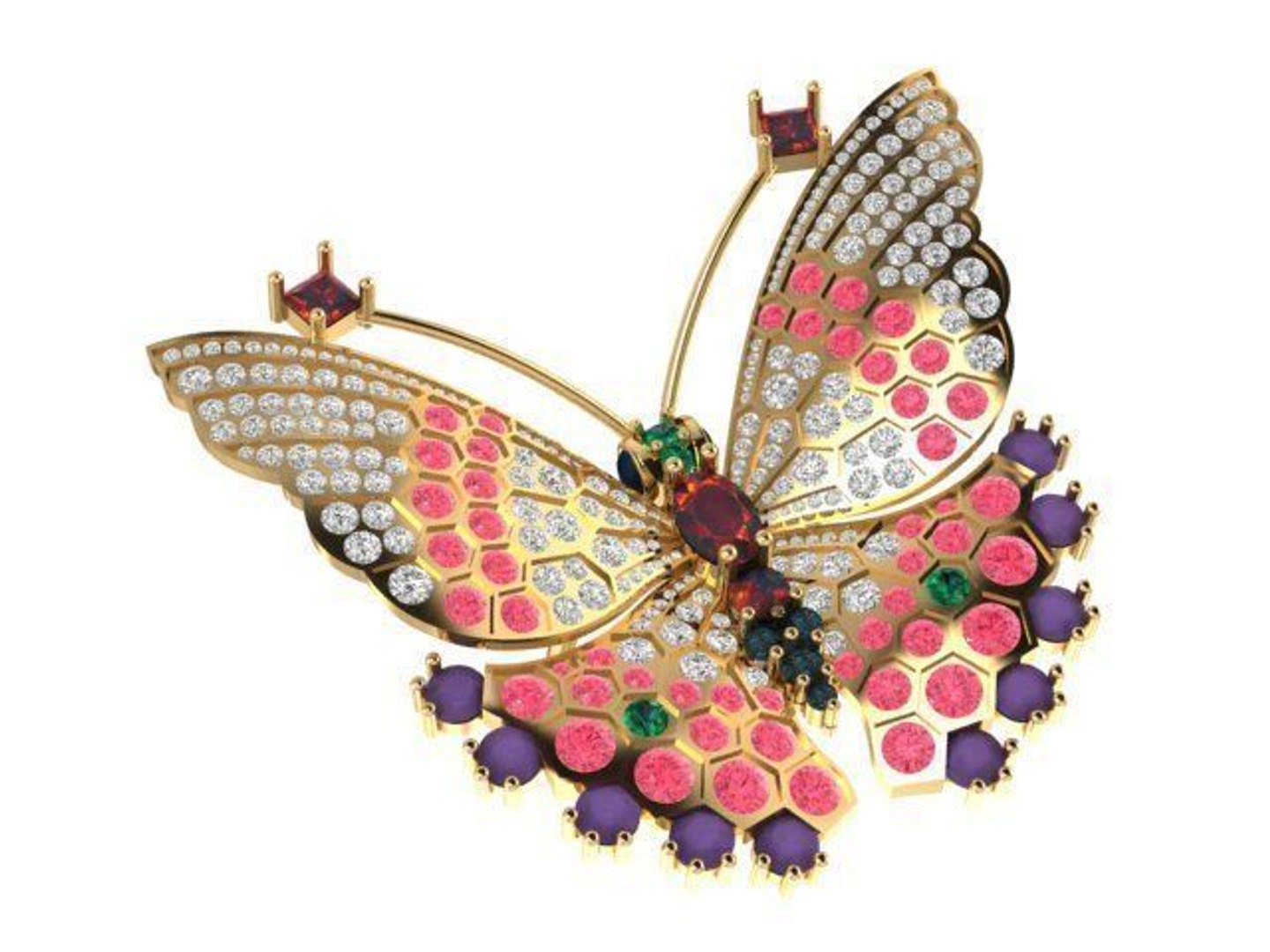 3D модель Файл модели 3D-печати Butterfly Ring-2 - TurboSquid 2128216