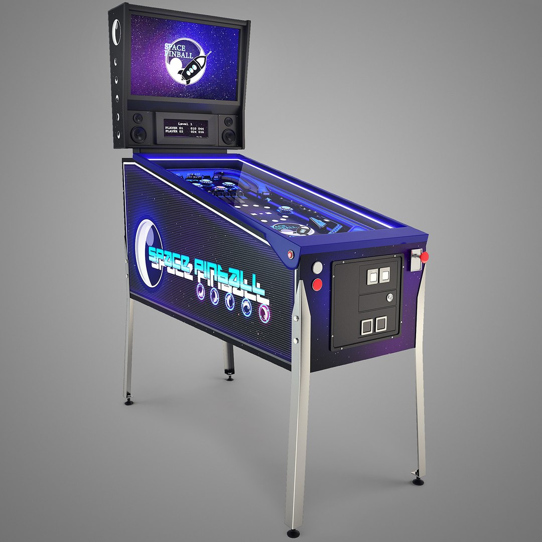 3d model pinball machine 02