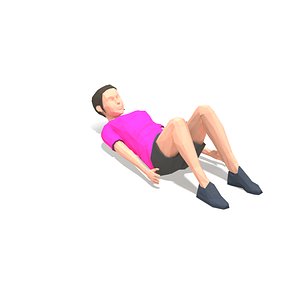 3D exercise woman