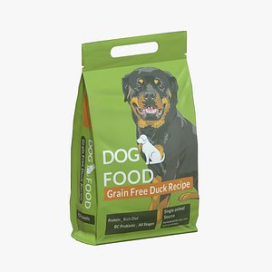 Dog Food Pack Low Poly 3D model