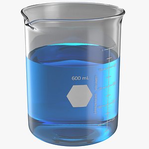 3d 600 ml beaker model