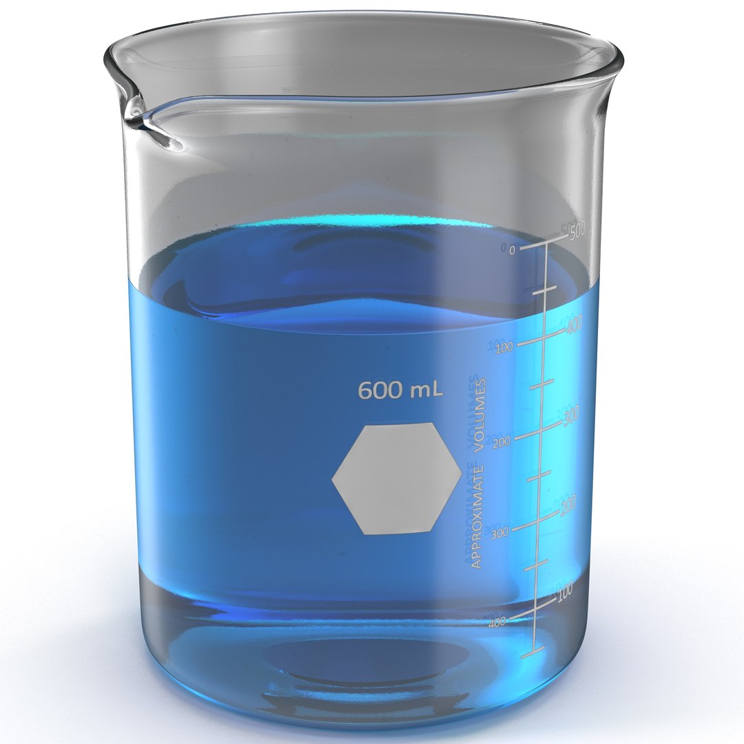 Beaker 600ml 3D model preview