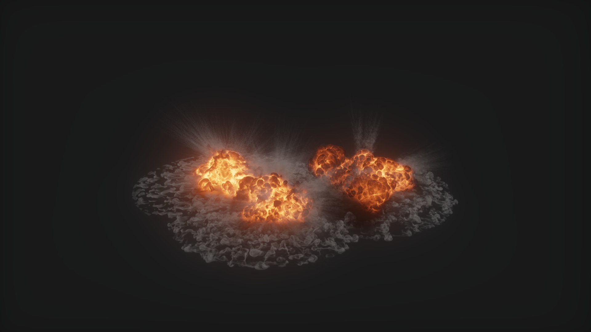 3D 3D Airstrike Explosion Animation - VDB - TurboSquid 2498466