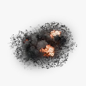 3D 3D Airstrike Explosion Animation - VDB