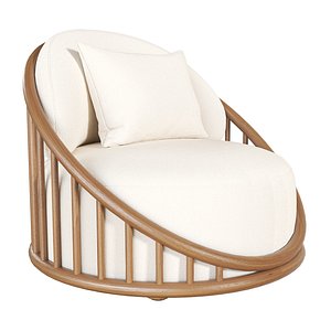 Cask armchair by Expormim 3D model