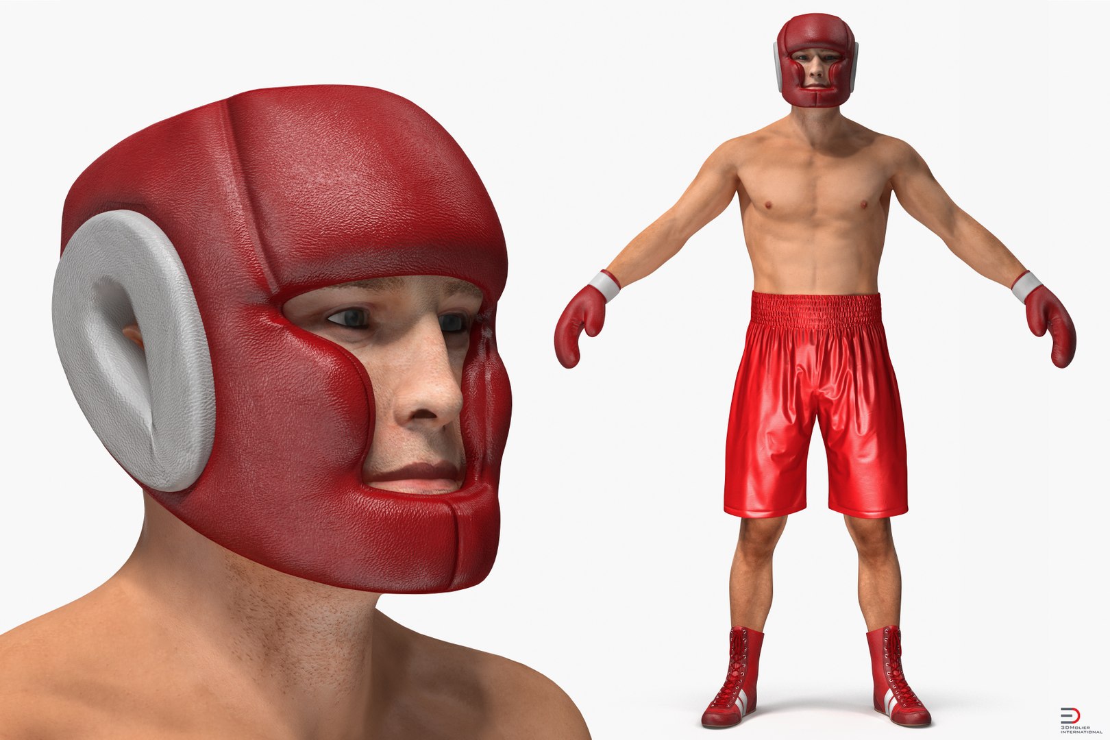 Boxer Man Rigged 3d Max