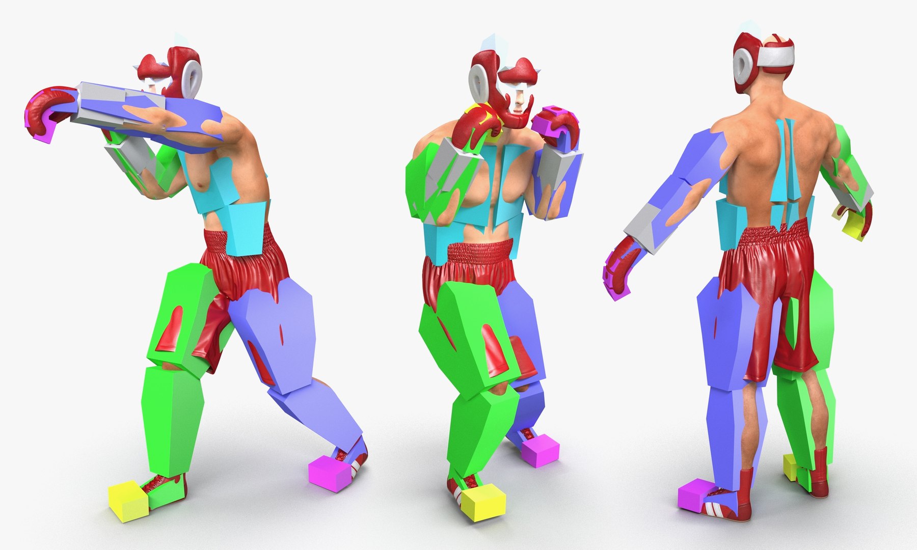 Boxer Man Rigged 3d Max