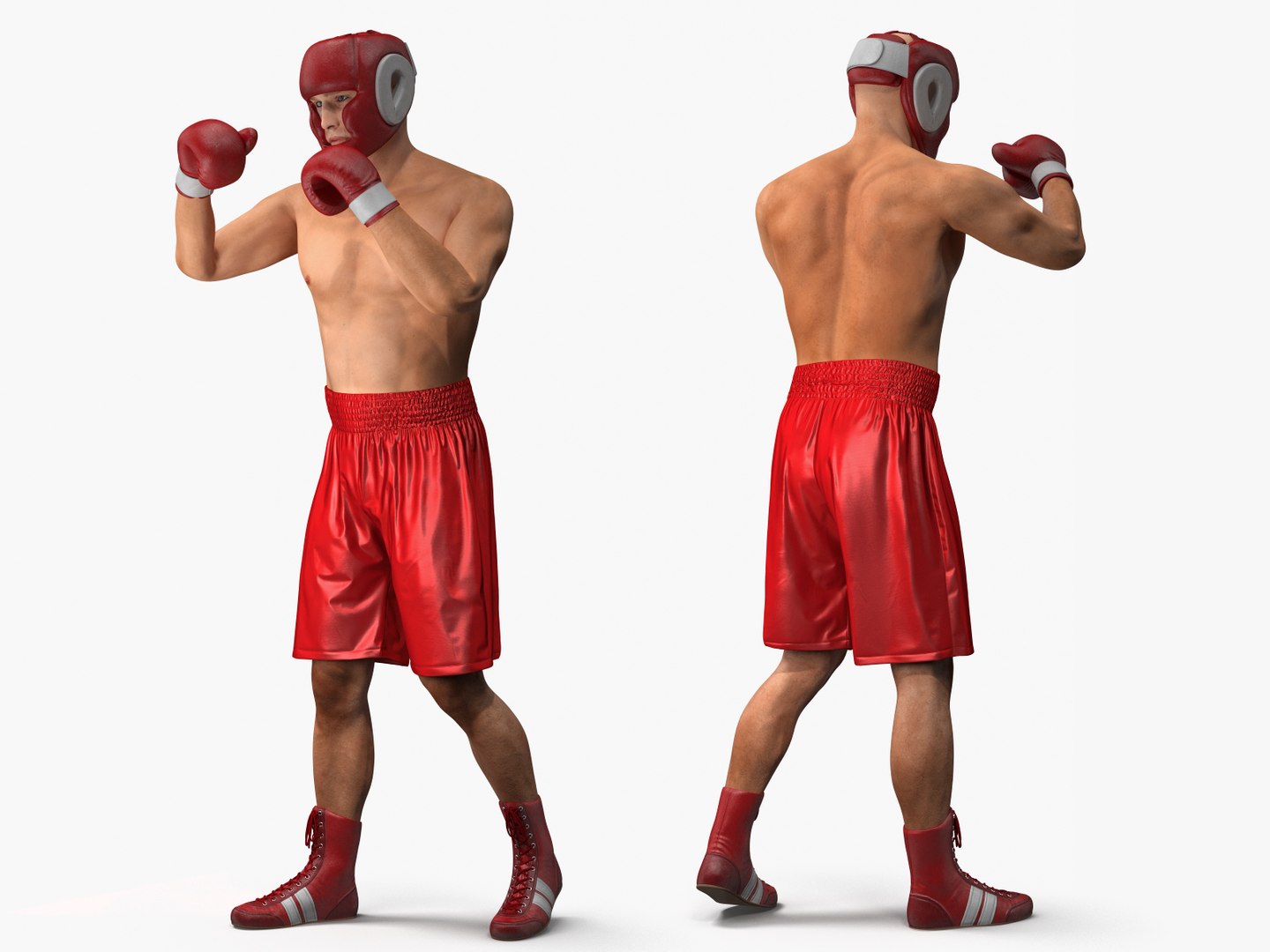 Boxer Man Rigged 3d Max