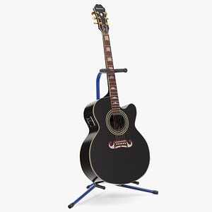 Epiphone Acoustic Guitar with Blue Stand