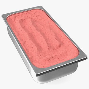 Strawberry Ice Cream Tray 3D model