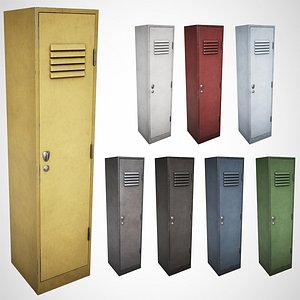 School Gym Locker Big 3D model