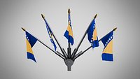 Wall Mount Flags  5 Of Bosnia and Herzegovina