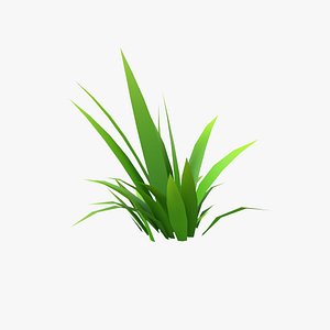 3D Cartoon Grass 01