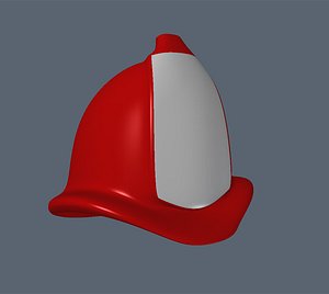 Fireman Hat Cartoon with UVs