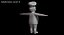 3D cartoon chef rigged character