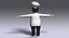 3D cartoon chef rigged character