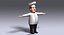 3D cartoon chef rigged character