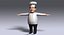 3D cartoon chef rigged character