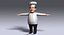 3D cartoon chef rigged character
