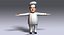3D cartoon chef rigged character
