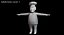 3D cartoon chef rigged character