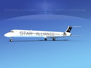 md-90 jet commercial 3d model