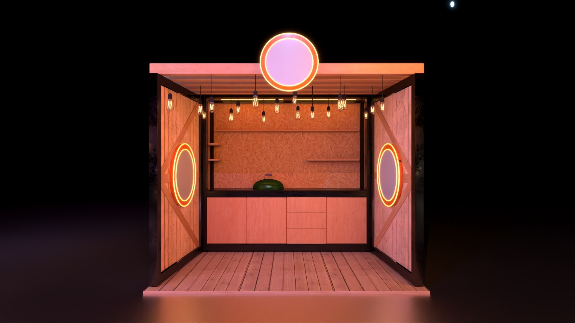 Grill Booth Model - TurboSquid 2163842