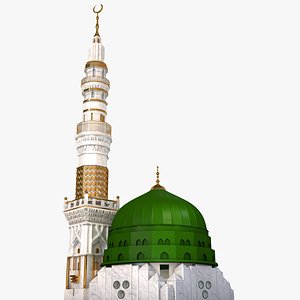 Prophets Mosque Masjid e nabvi 3D model